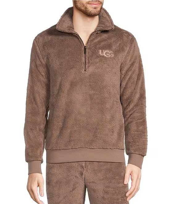 UGG® Loungewear Zeke Faux-Sherpa Long-Sleeve Half-Zip Pullover | Dillard's