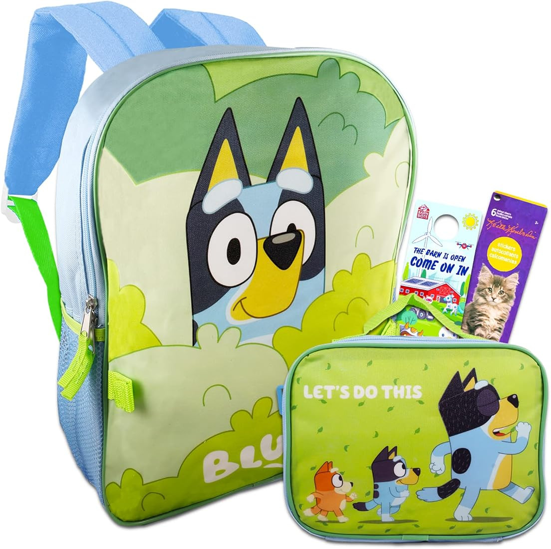 Color Shop Bluey Backpack & Lunch Bag for Kids - 6 Pc Bluey School Supplies Bundle with 16'' Blue... | Amazon (US)
