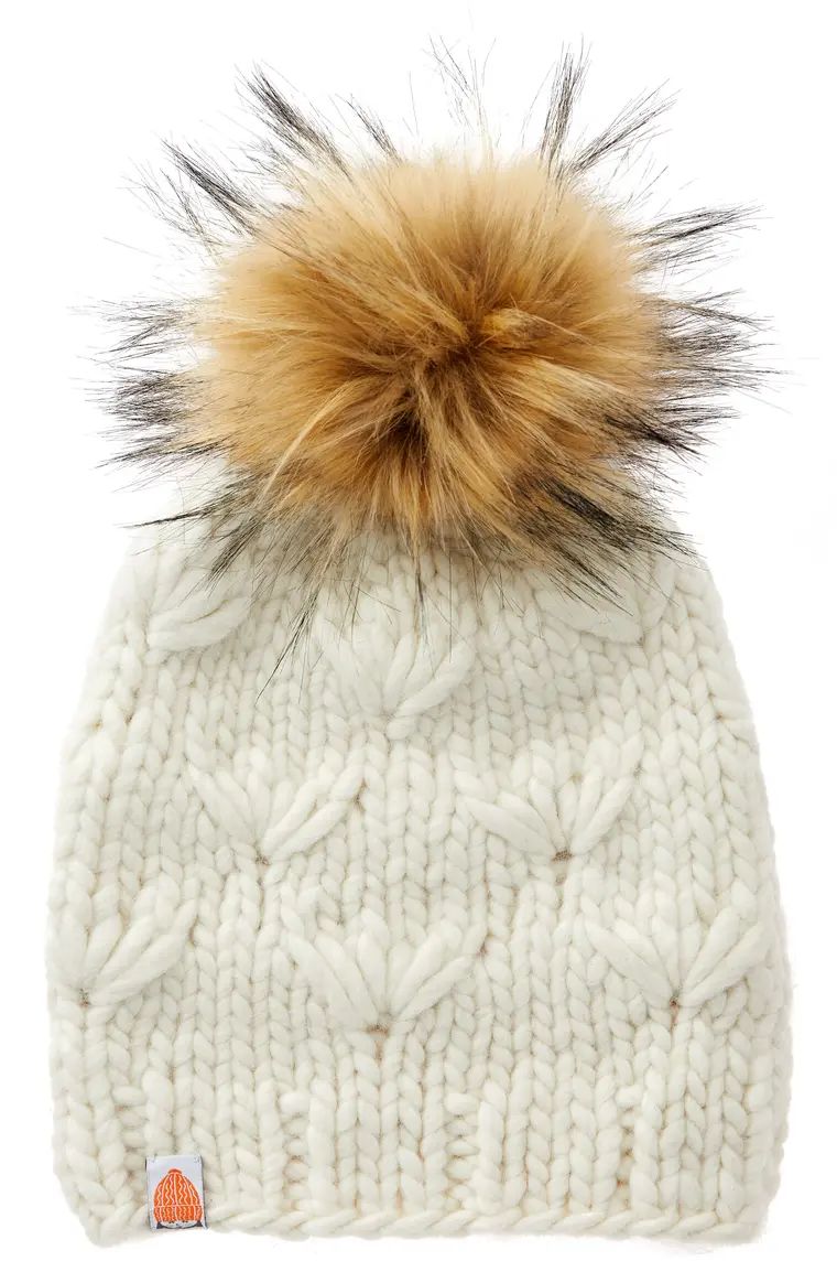 The Motley Merino Wool Beanie with Removable Faux Fur Pompom | Nordstrom