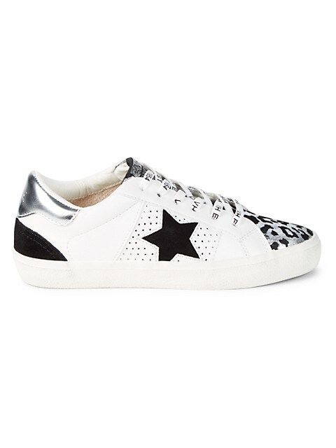 Elina Star Patch Mixed-Media Sneakers | Saks Fifth Avenue OFF 5TH