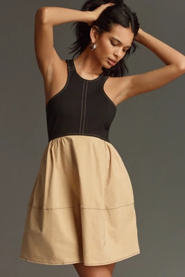 Maeve Twofer Halter Mini Dress | Anthropologie (US)