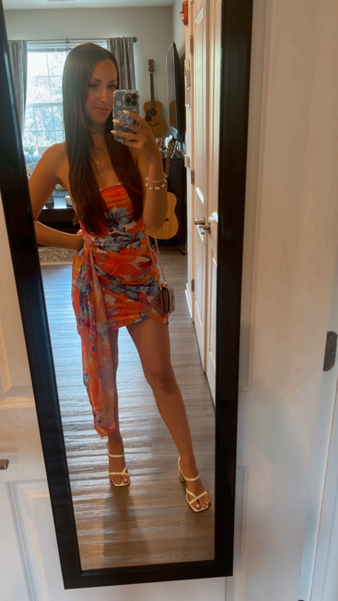 This dress is from ZAFUL! If you visit Zaful this dress is named- Floral Print Bandeau Draped Design Mini Vegas Dress. Use my coupon code- Joanna25 ✨ I linked the similar one below. Perf dress for vacation 🩷

#LTKfindsunder100 #LTKswim #LTKtravel