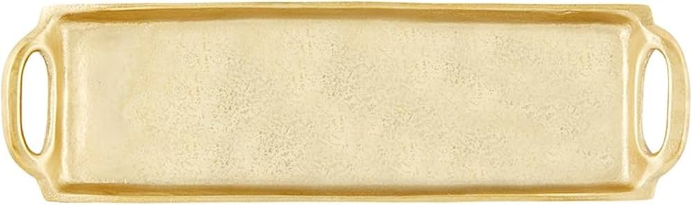 Santa Barbara Design Studio Serving Tray With Handles Rectangular Aluminum Platter, Small, Gold | Amazon (US)