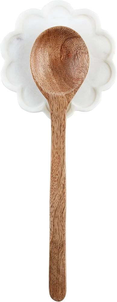 Mud Pie Spoon Rest Set, 5" dia, White | Amazon (US)