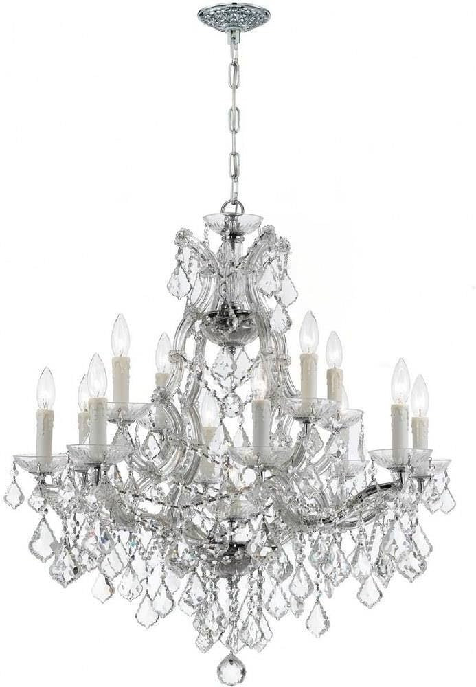 Maria Theresa 13 Light Clear Italian Crystal Chrome Chandelier | Amazon (US)
