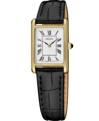 Seiko Women's Gold Stainless Steel Dial Bracelet Watch, 19.6mm - White | Macy's