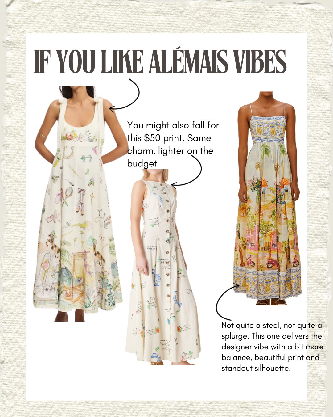 Designer splurge or save? Alemais dresses. Summer vacation  

#LTKSummerEdit #LTKTravel #LTKFindsUnder100