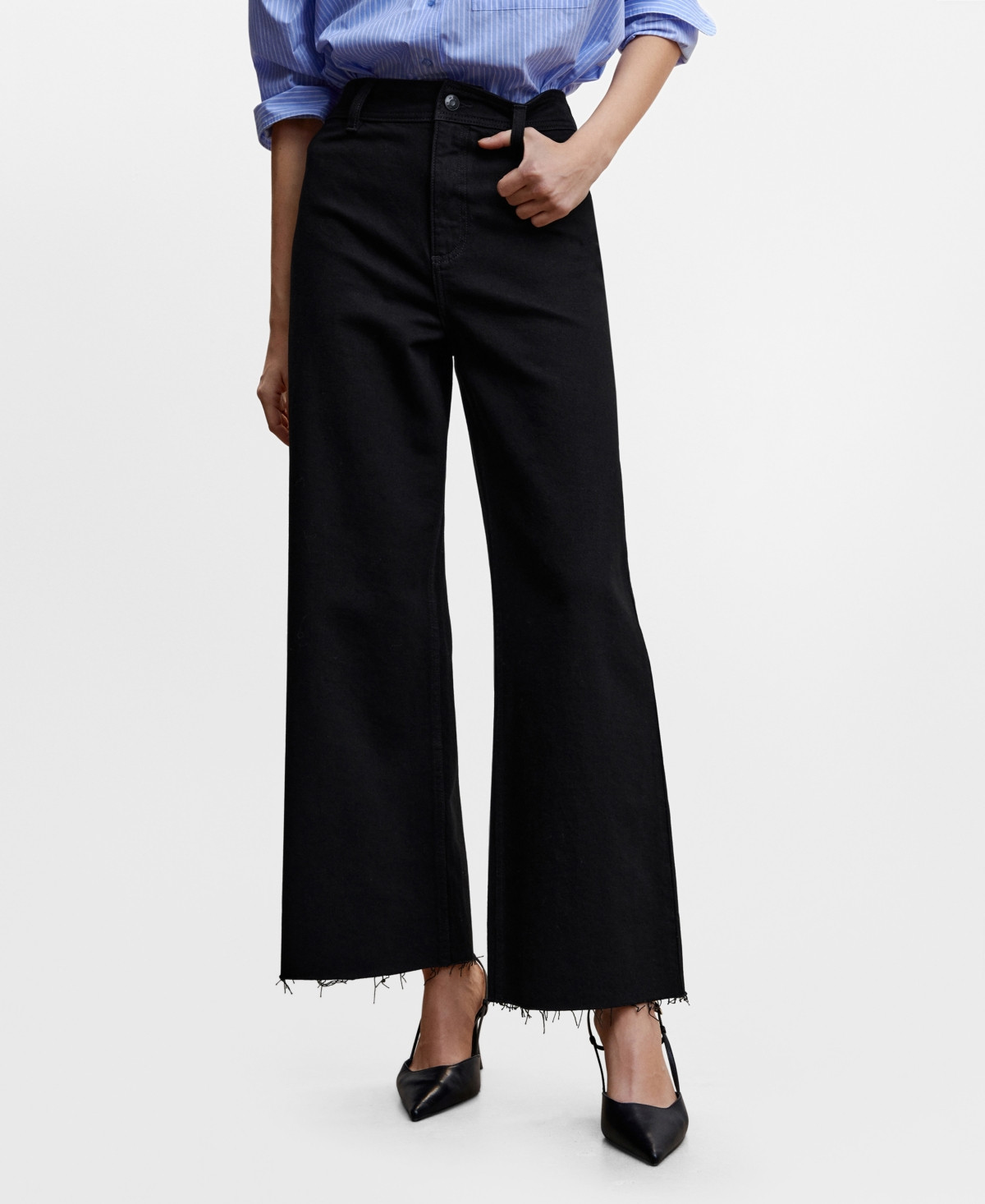 Mango Women's High Waist Culottes Jeans | Macys (US)