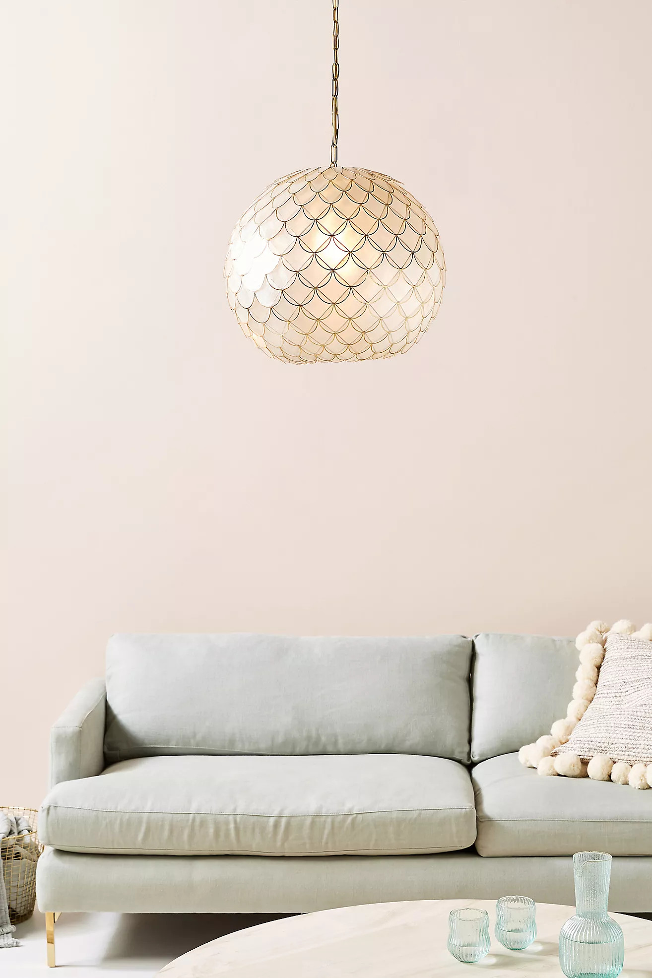 Phillipa Globe Capiz Pendant | Anthropologie (US)