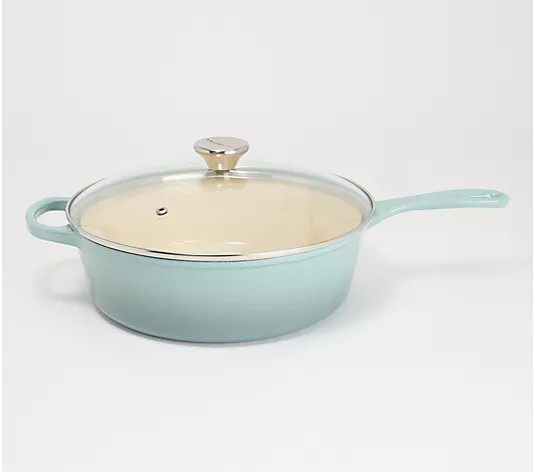 Le Creuset 3.75-qt Enameled Cast Iron Cassadou w/ Glass Lid - QVC.com | QVC