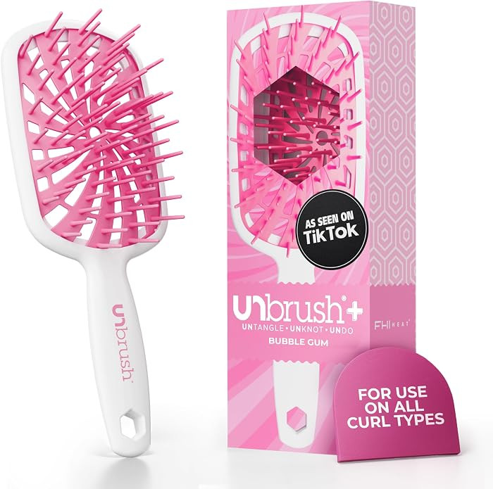 FHI Heat UNbrush Plus \u2014 Curly Hair Brush for Gentle & Effective Detangling on Wet or Dry Fra... | Amazon (US)