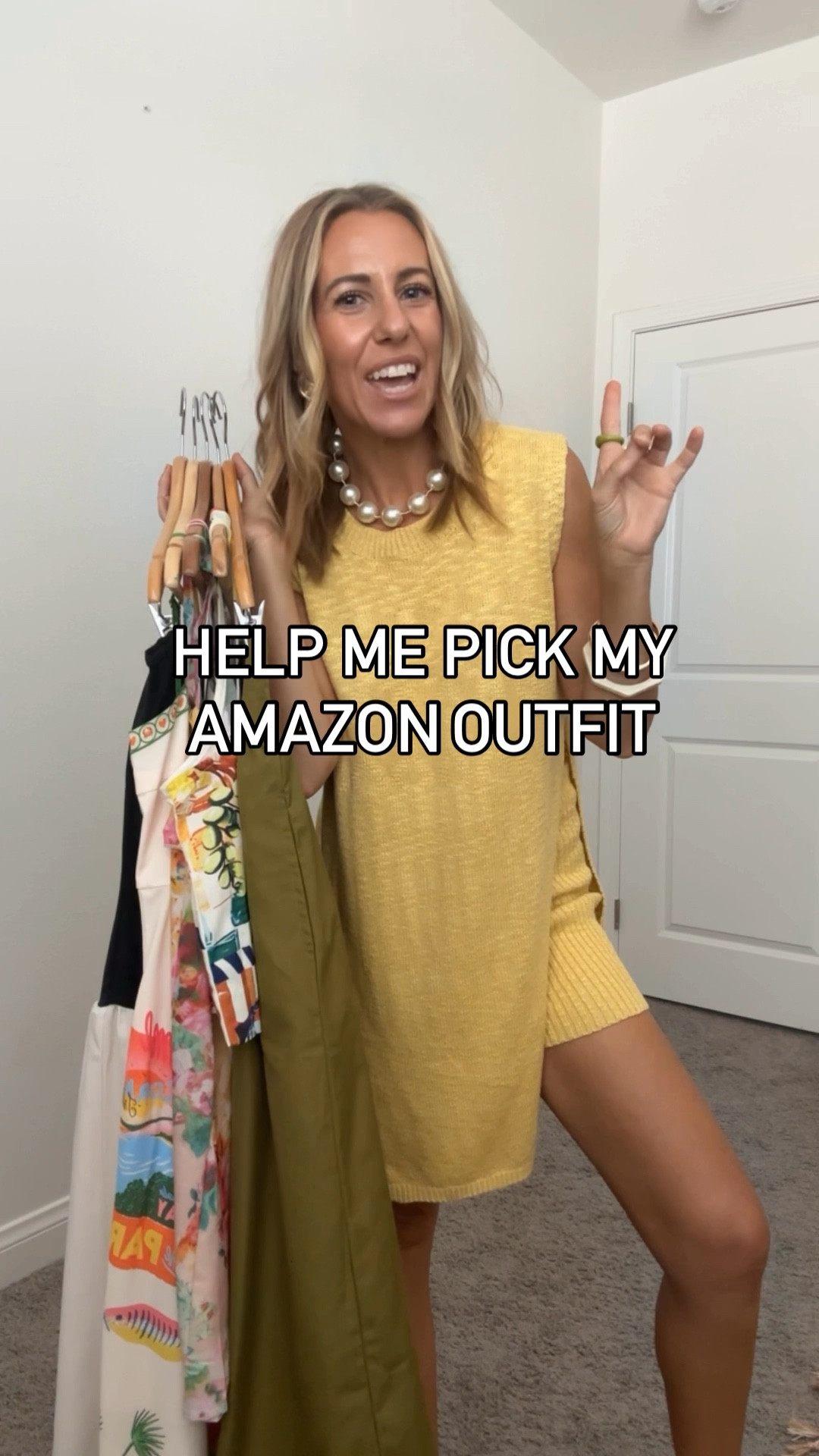 heading to a fun winery event with @shopltk so help me pick my Amazon outfit 
Yellow set size xs
Yellow dress size small
Tropical dress size small
Green skirt size small
Tropical top size small
Black + white dress size small
Amazon accessories 


#LTKSaleAlert #LTKOver40 #LTKFindsUnder50