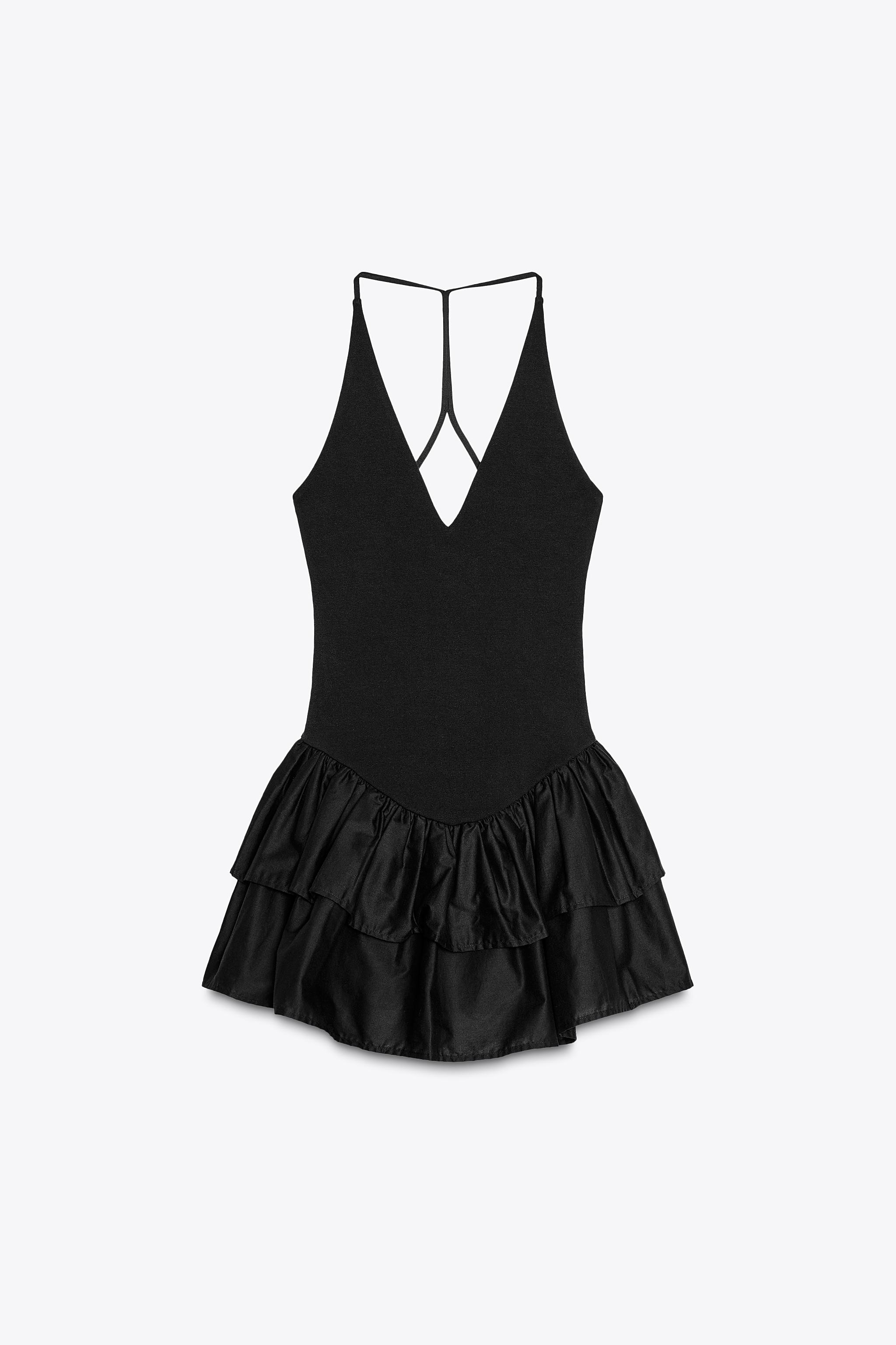 COMBINATION HALTER DRESS | Zara US