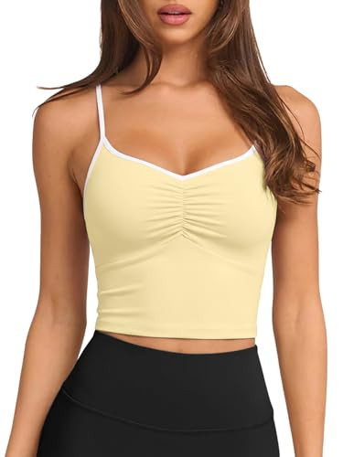 Longline Padded Sports Bra Workout Top for Women, Adjustable Straps Backless Crop Top Push Up Yoga Running Tank Top | Amazon (US)