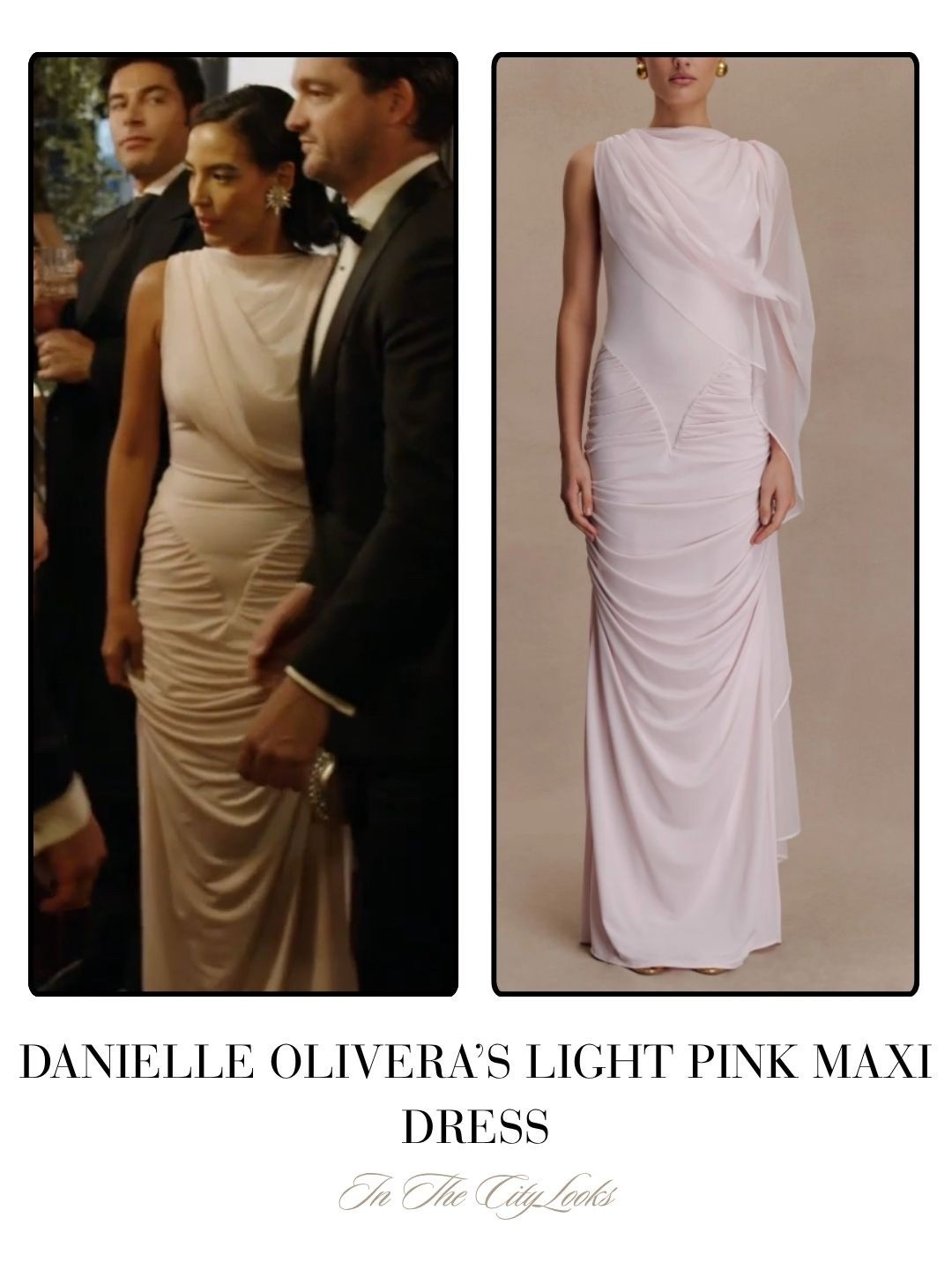Danielle Oliver’s Light Pink Maxi Dress
