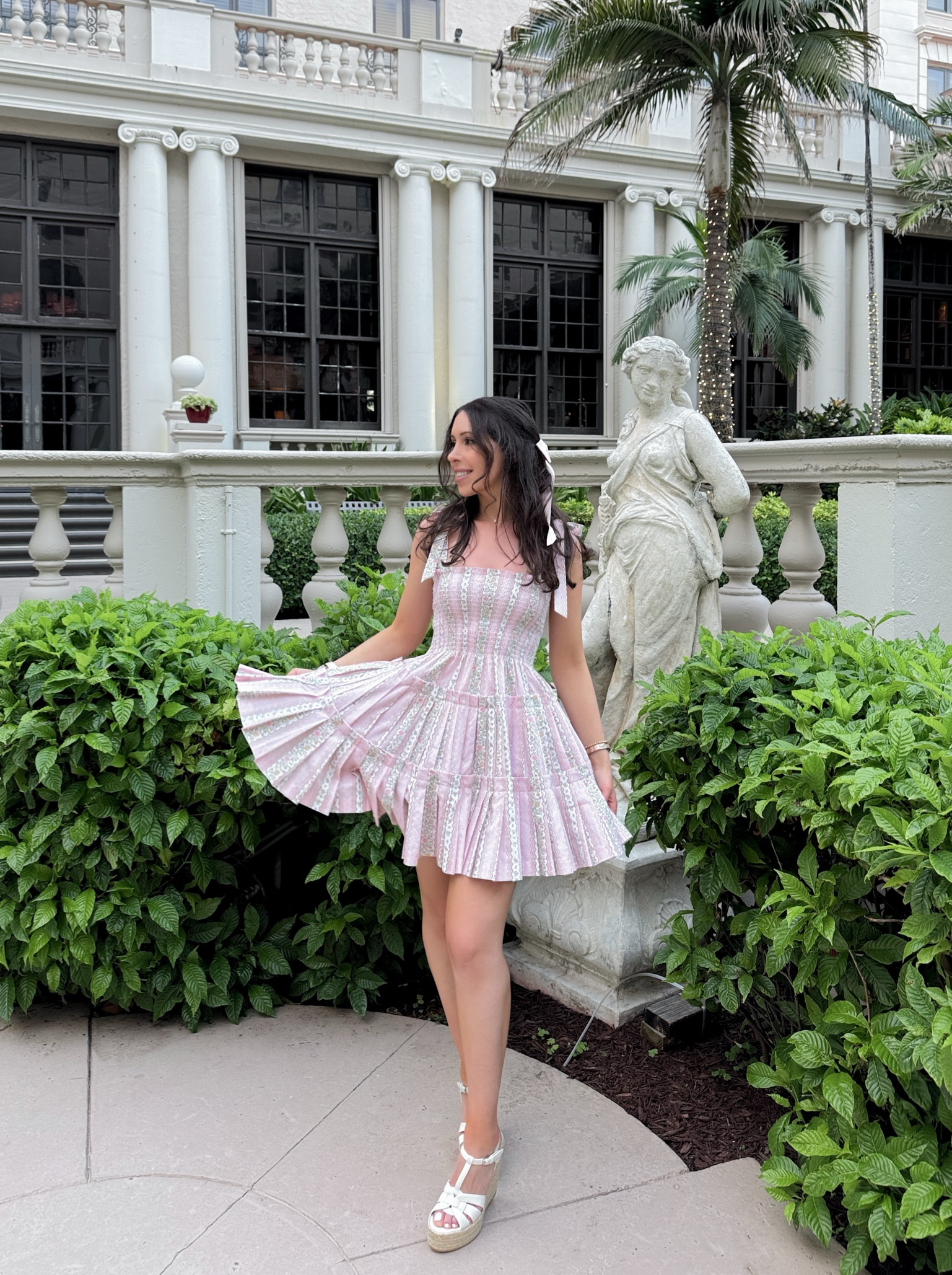 I’m loving the fuller skirt on this dress from Hill House Home! I styled it with my favorite Saint Laurent wedges and a bow from Jennifer Behr for a day out and about in Palm Beach. 

#LTKSummerEdit #LTKTravel #LTKStyleTip