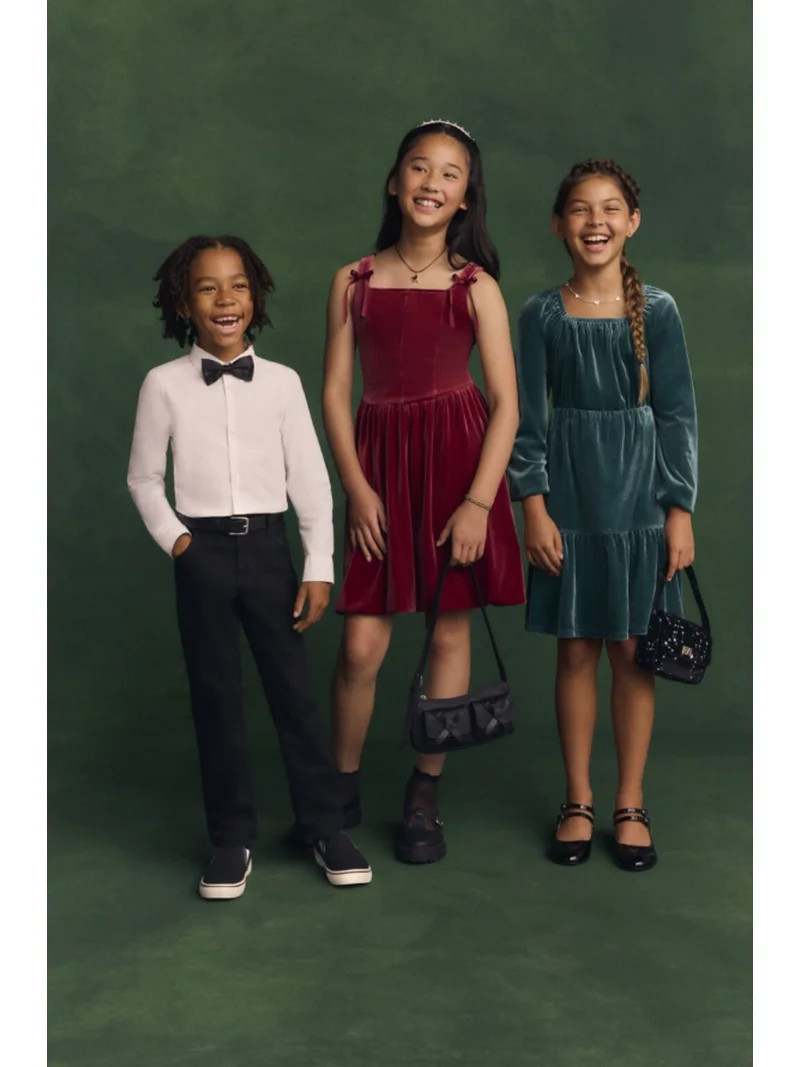 Weekend Academy Girls Sleeveless Velour Corset Dress, Sizes 4-18 | Walmart (US)