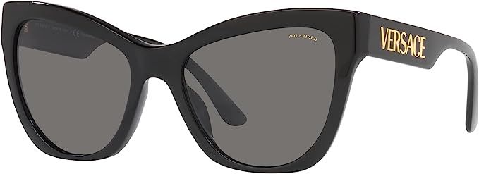 Versace Woman Sunglasses Havana Frame, Dark Brown Lenses, 56MM | Amazon (US)