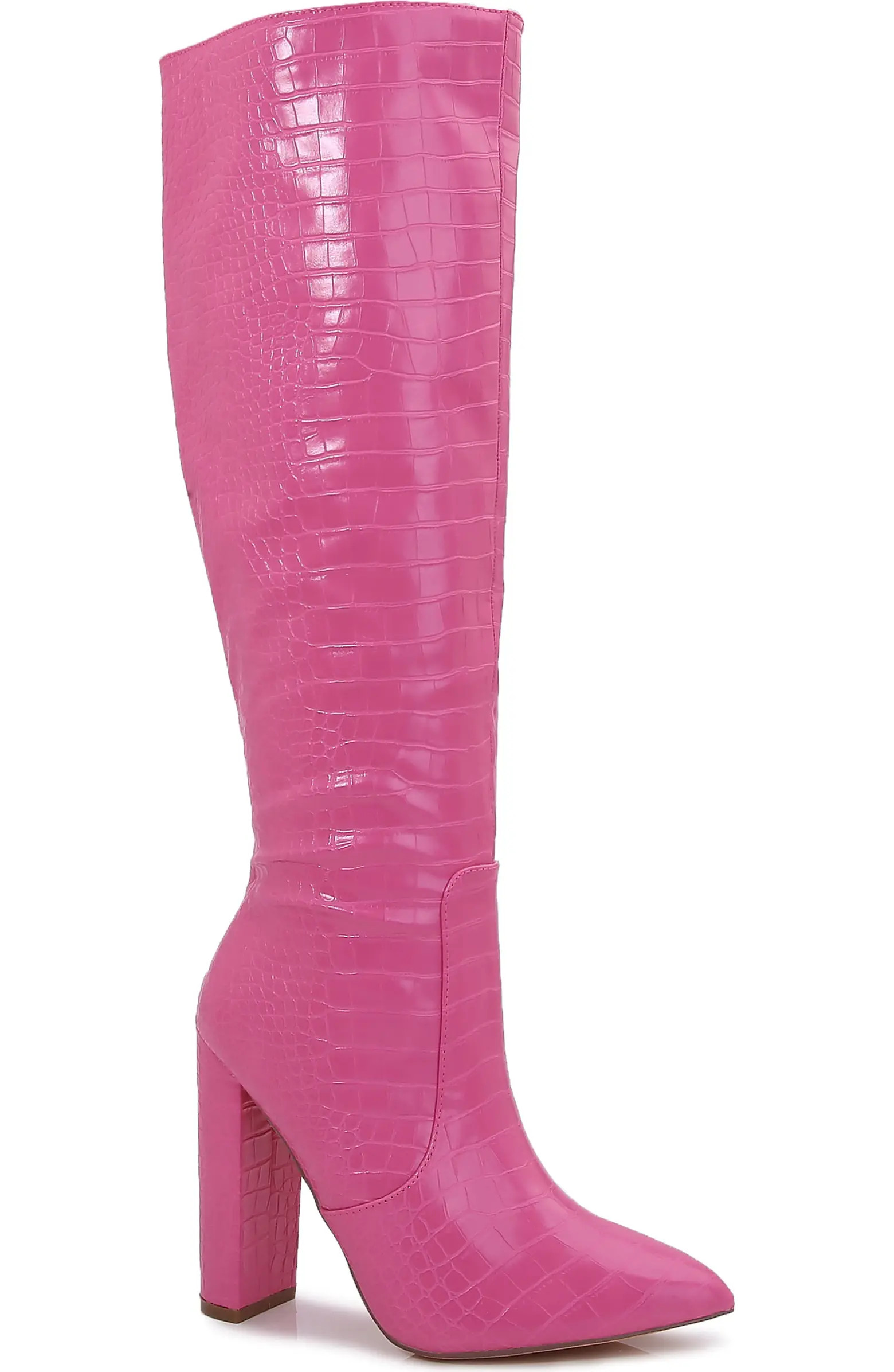 Aster Croc Embossed Boot (Women) | Nordstrom Rack