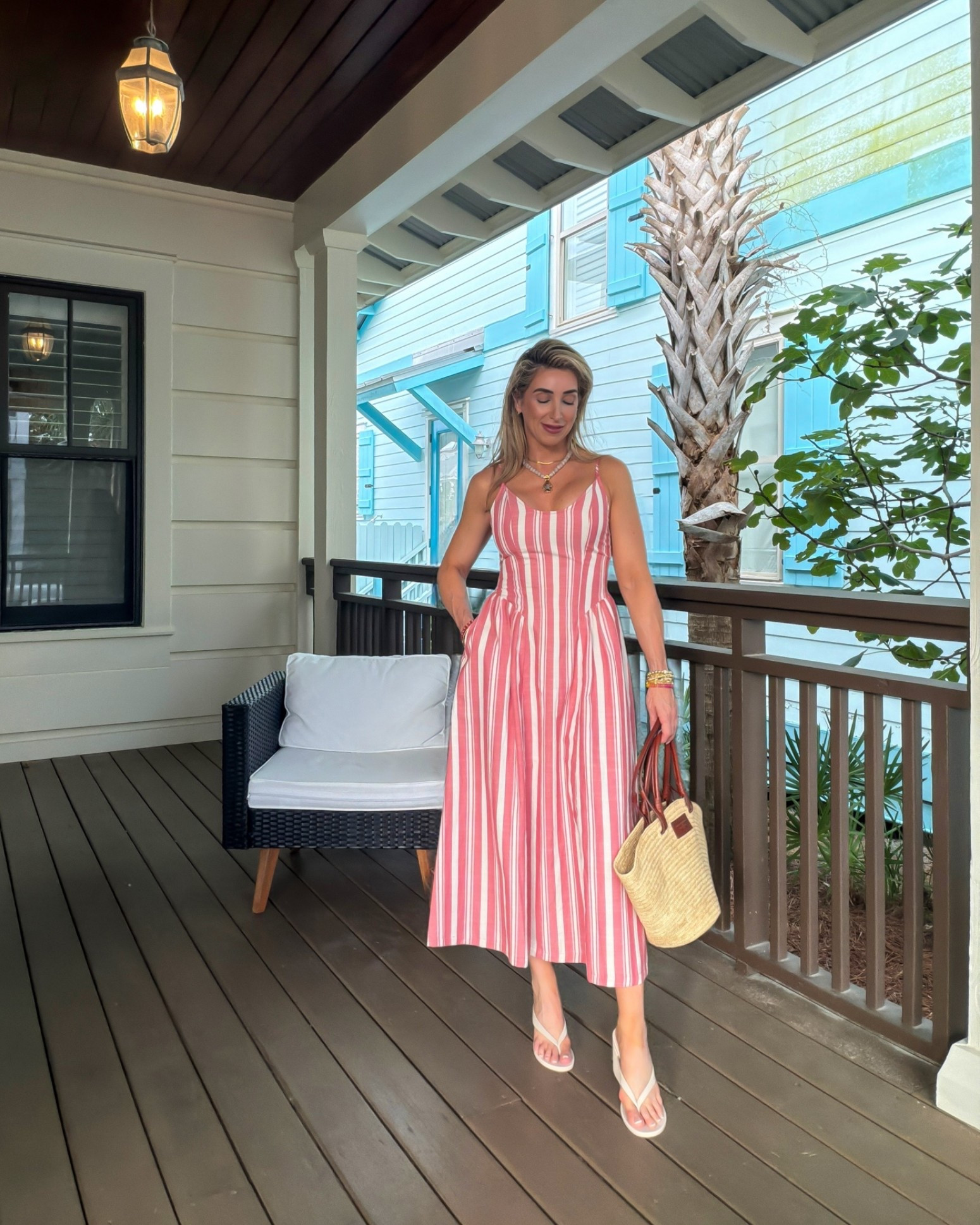 Breezy midi dress perfect for beach vacation. 

Summer dresses, summer outfits, vacation dress beach, straw tote bag, beach jewelry

#LTKdayinmylife #LTKootd #LTKgrwm