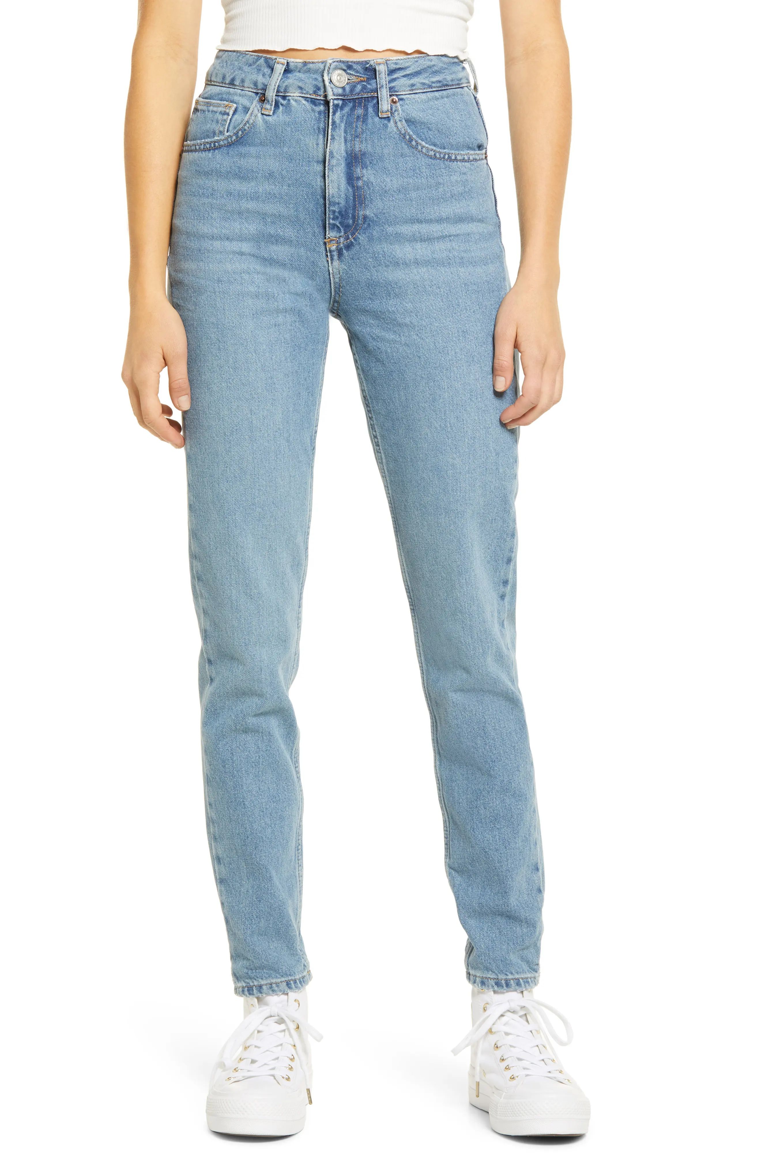 Women's Bdg Urban Outfitters High Waist Mom Jeans, Size 28 - Blue | Nordstrom