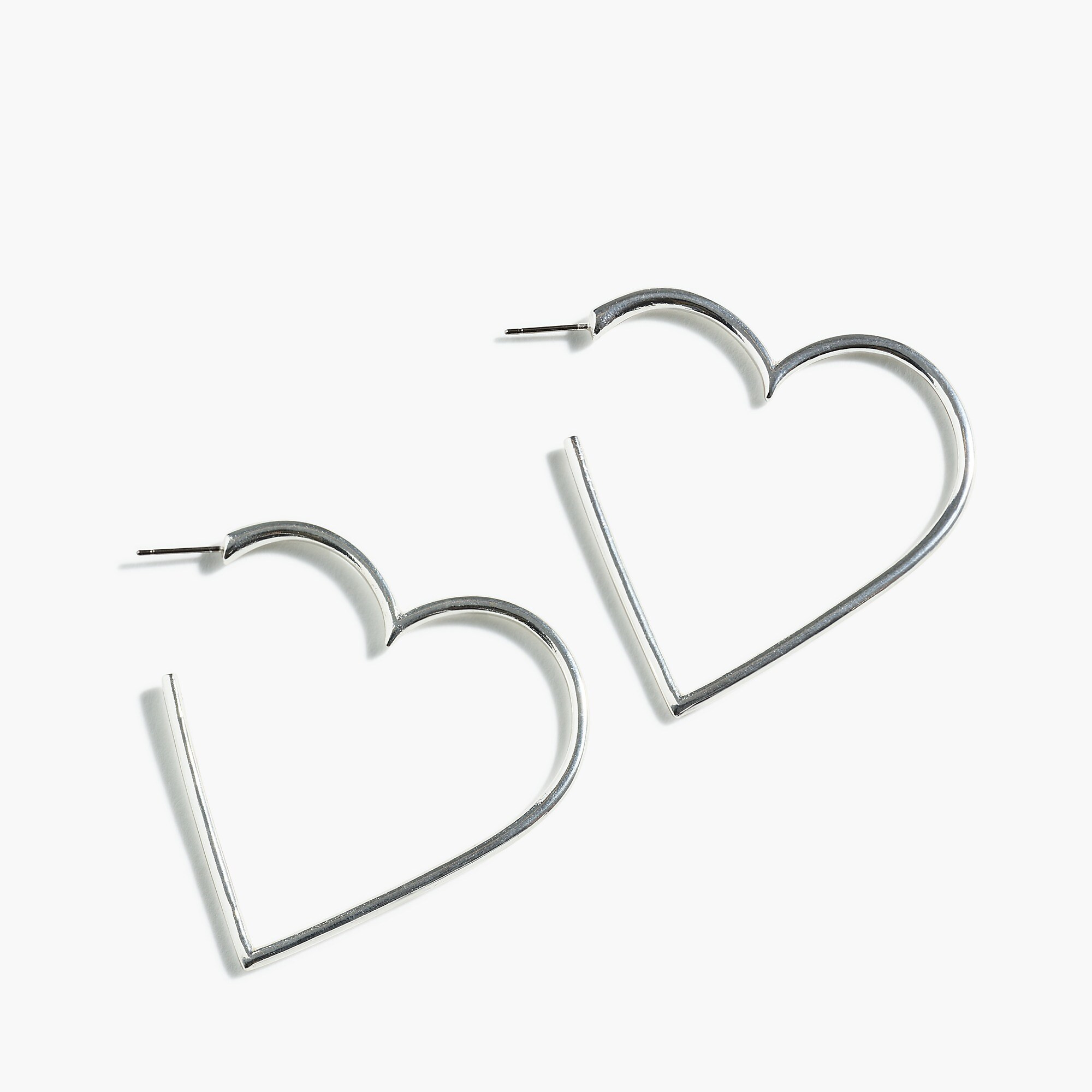 Heart hoop earrings | J. Crew US