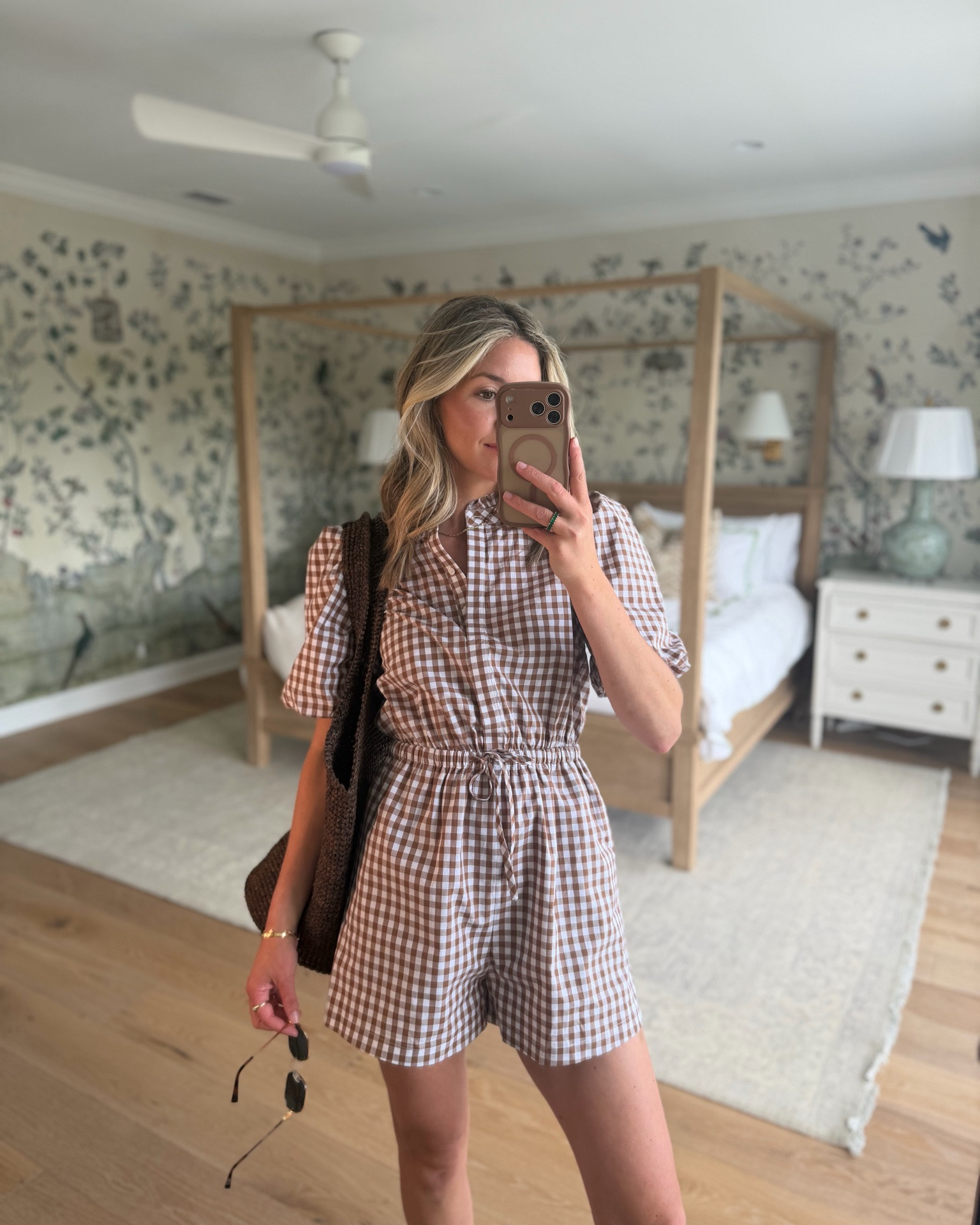 one-and-done outfits are always a favorite 🤎 this gingham romper is so easy to throw on and instantly feel put together. i love the puff sleeves, cinched waist, and classic print, and it’s one of those pieces you can wear now with sandals or mary janes and transition into fall with boots and a cozy cardigan. such a cute piece for coffee dates, weekend errands, or apple picking! wearing my usual size small 💫

#LTKSeasonal #LTKootd
