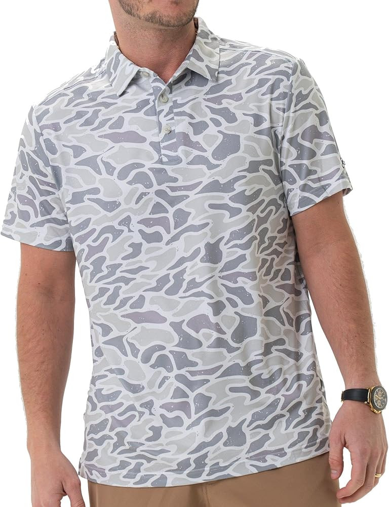 BURLEBO Men’s Performance Polo Shirt – Lightweight, Quick Dry, Moisture Wicking, Four-Way Str... | Amazon (US)