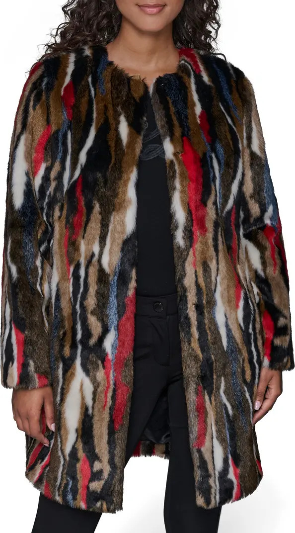 Multicolored Faux Fur Jacket | Nordstrom