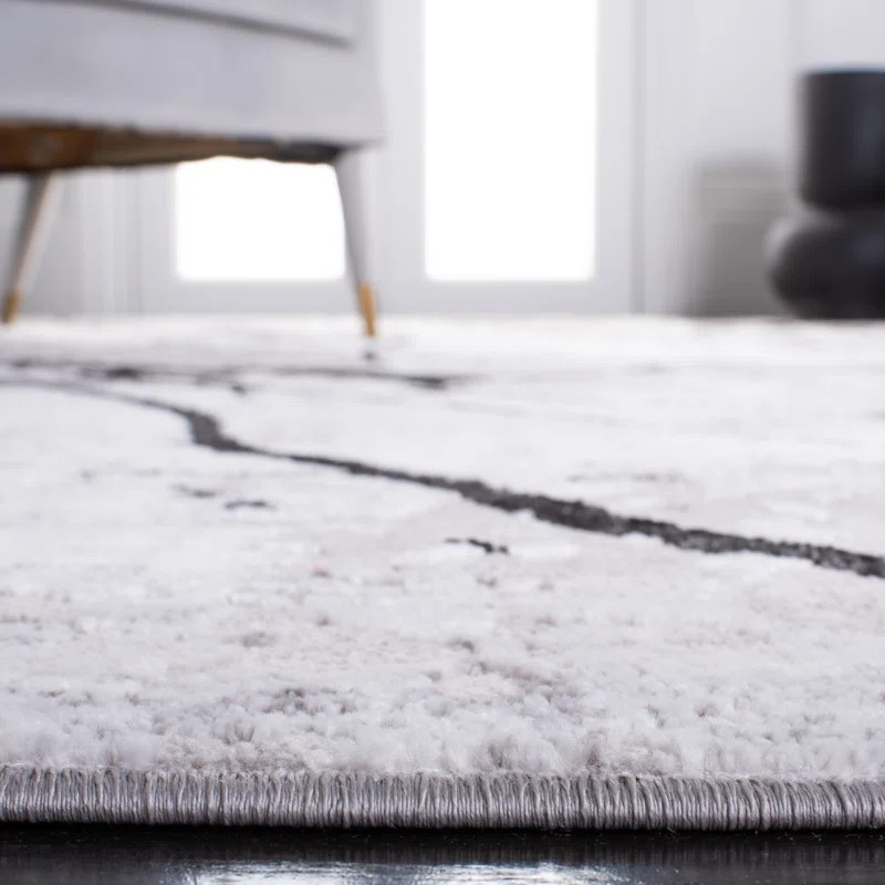 Kaydance Abstract Grey / Black Area Rug | Wayfair North America