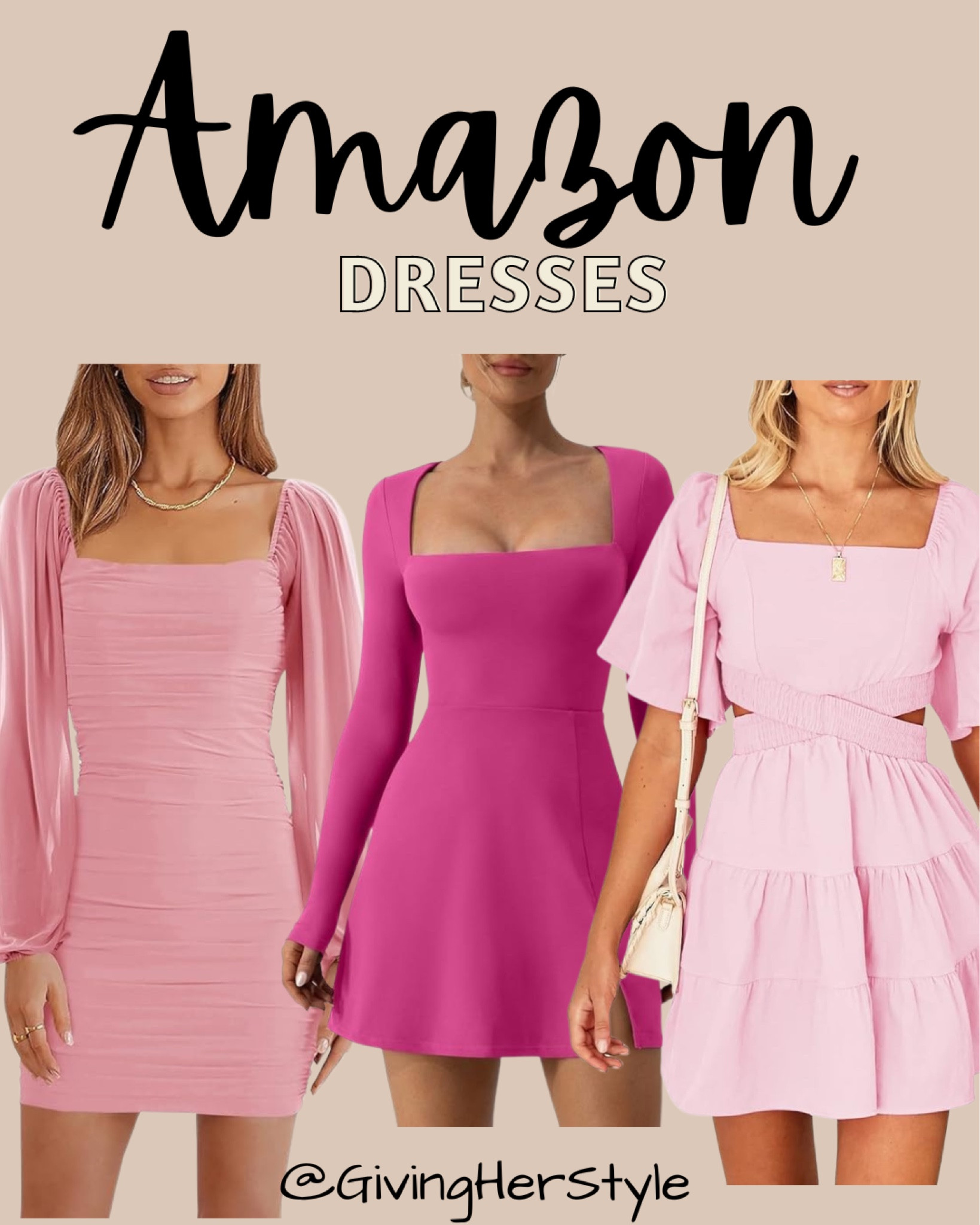 green emerald velvet dress Amazon.com: Ever-Pretty: Pink Dress main image 1