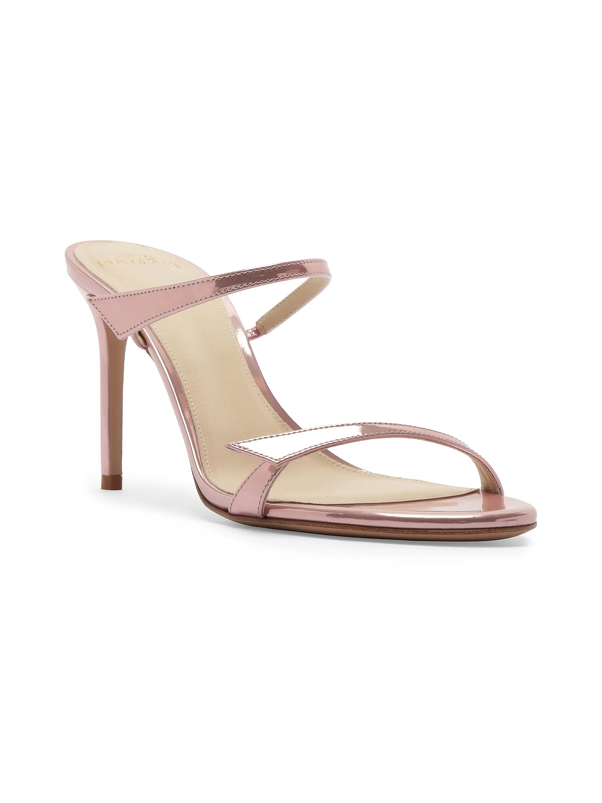 Alexandre Birman Tita 85MM Metallic Leather Sandals | Saks Fifth Avenue | Saks Fifth Avenue