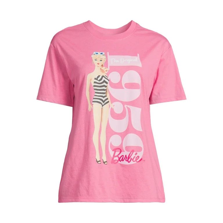 Mattel Barbie Original Juniors Short Sleeve Graphic T-Shirt, Sizes XS-XXXL | Walmart (US)
