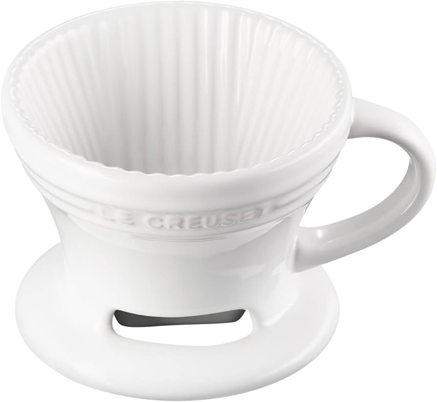 Le Creuset Stoneware Pour Over Coffee Cone, 3.25", White | Amazon (US)