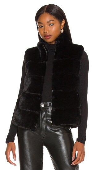 Roxanne Faux Fur Vest in Black | Revolve Clothing (Global)