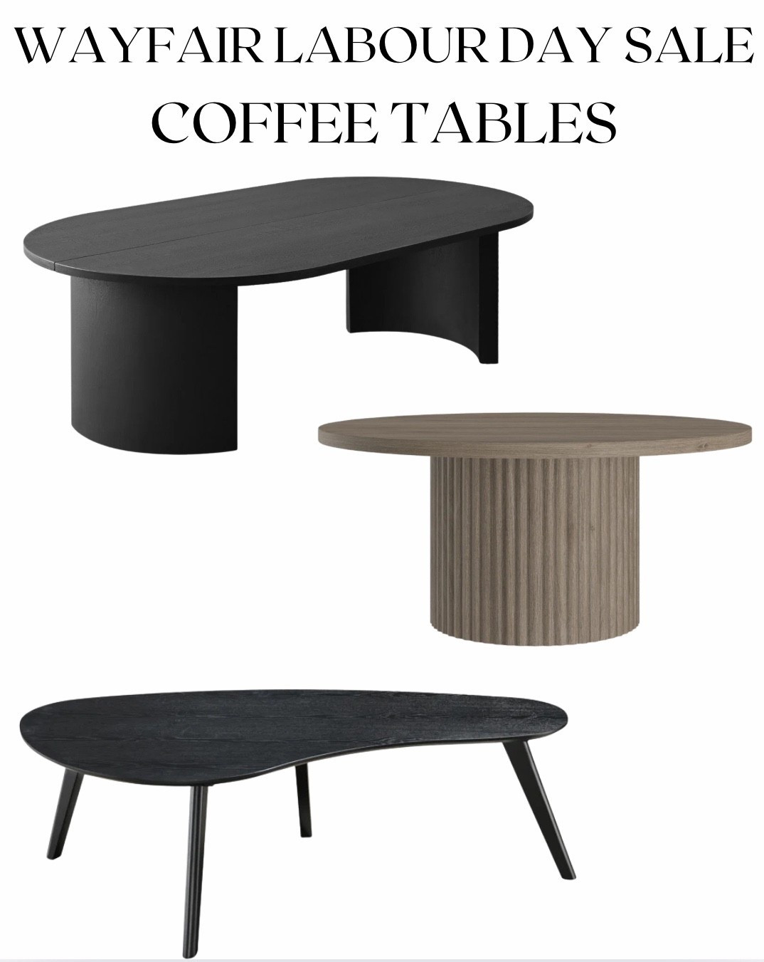 Shop Wayfairs Labour Day sale on coffee tables! Up to 70% off now! Perfect for any living room! 

Black rectangle coffee table, black coffee table, black modern coffee table, wooden coffee table, round coffee table, modern coffee table, coffee table, living room furniture, living room decor, living room finds, modern decor, mid century decor, home decor from Wayfair, home decor finds, home finds, Wayfair finds 

#LTKSaleAlert #LTKStyleTip #LTKHome