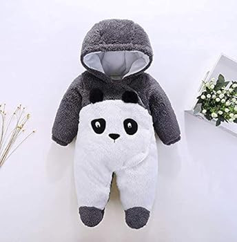 Newborn Baby Boy Girl Winter Jumpsuit Outfit Hooded Onesie Thick Bodysuit Romper Cartoon Dog Coat | Amazon (US)
