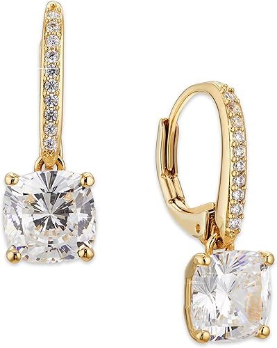 Nadri Leverback Earrings for Women - Exquisite Drop Earrings For Women, Large Cushion Cut Cubic Z... | Amazon (US)