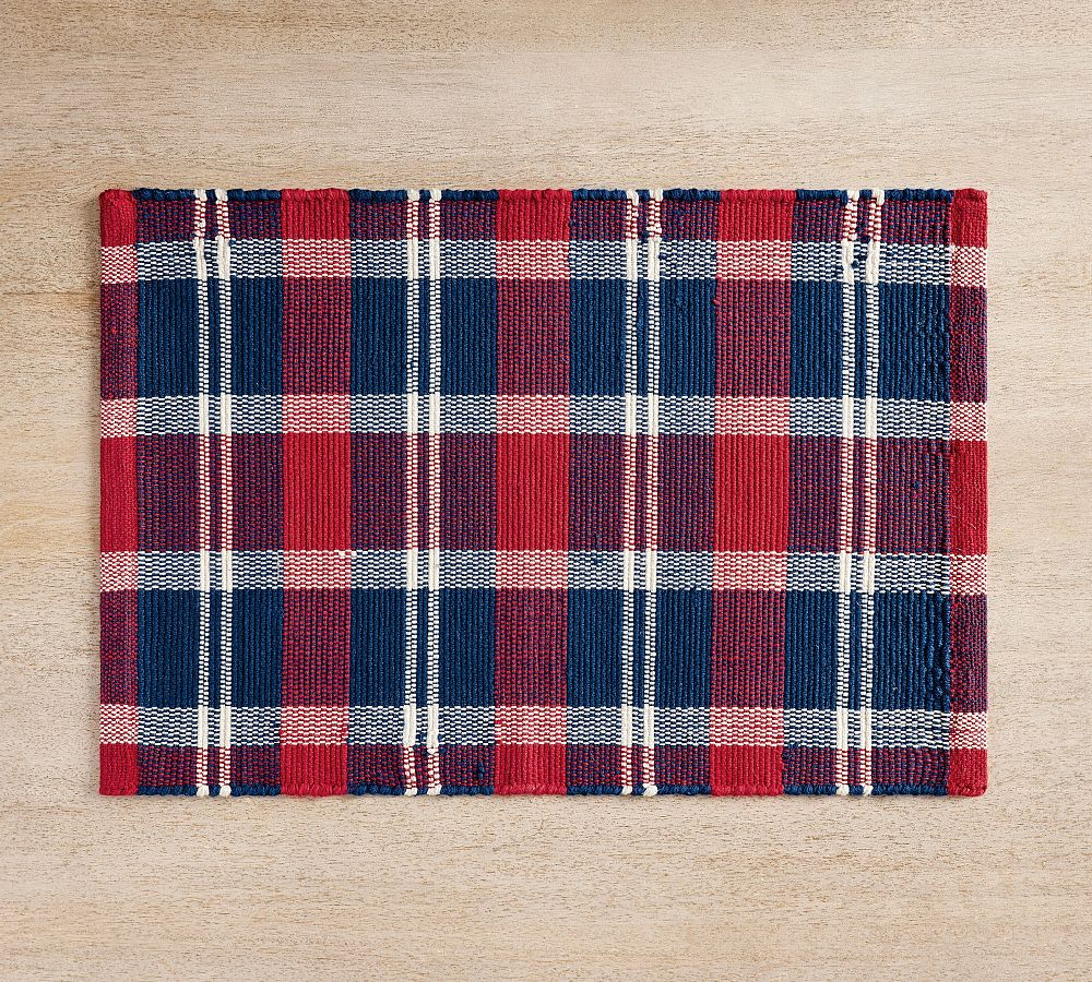 Americana Plaid Cotton Placemats - Set of 4 | Pottery Barn (US)