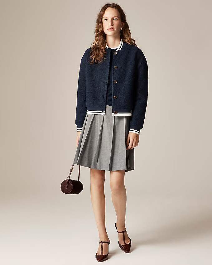 Bouclé bomber jacket | J. Crew US