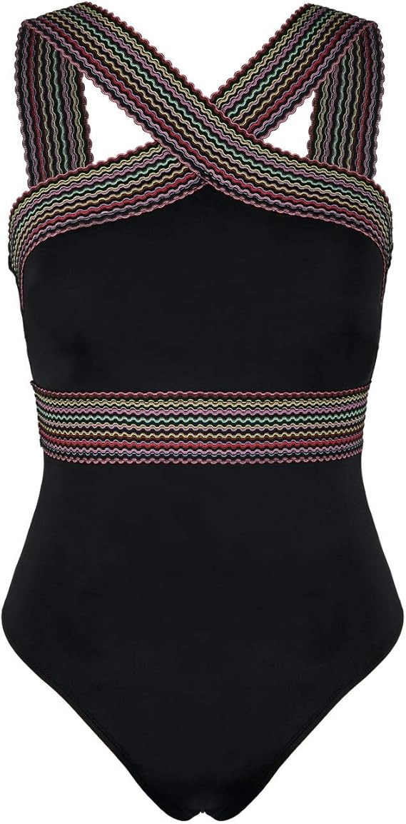 Hilor Women's One Piece Swimwear Front Crossover Swimsuits Hollow Bathing Suits Monokinis | Amazon (US)