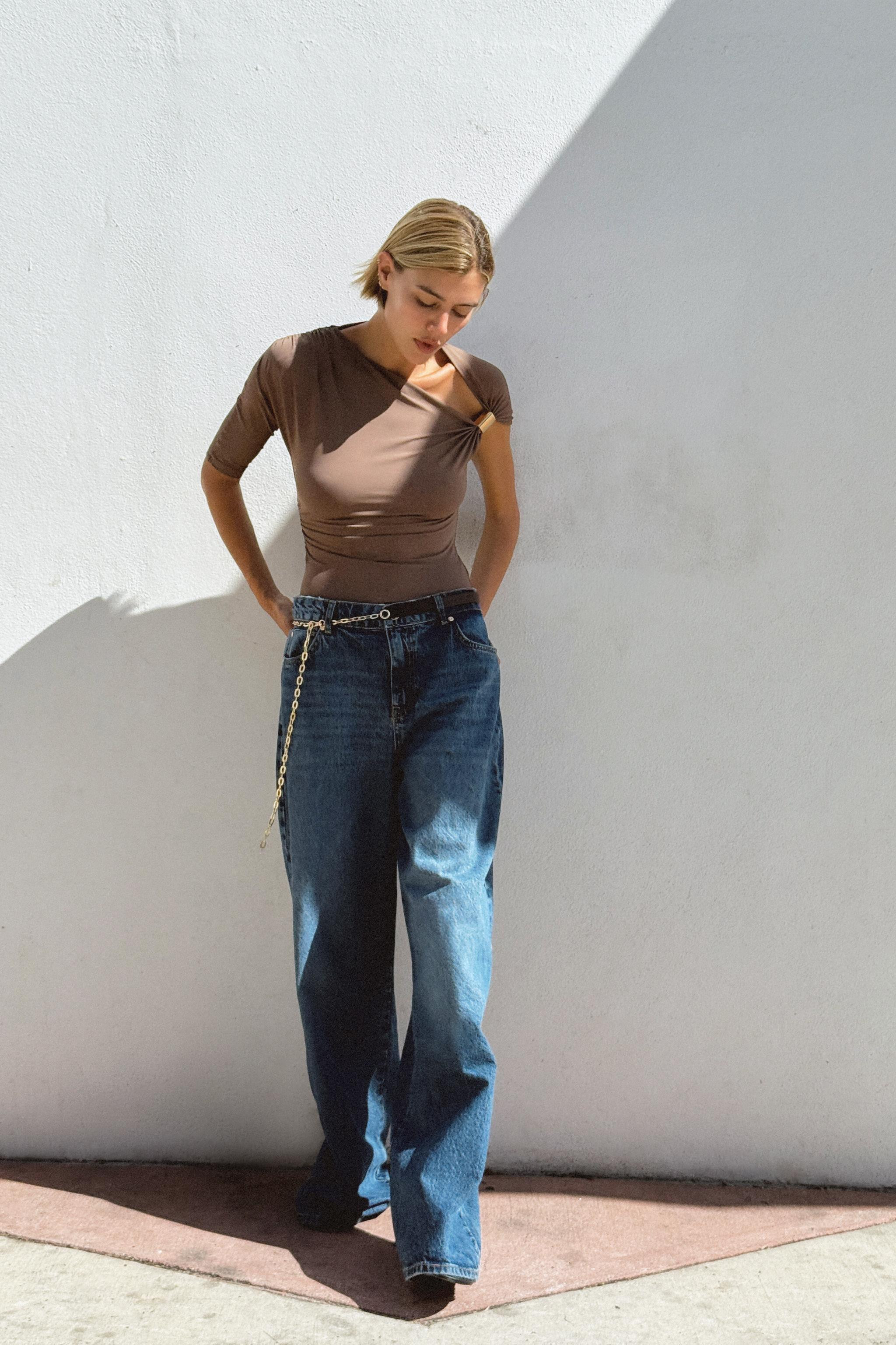 ASYMMETRIC POLYAMIDE TOP | Zara US