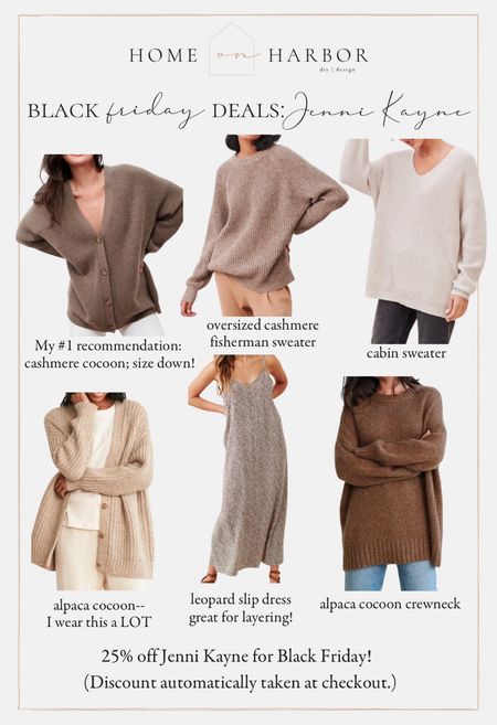 Jenni Kayne sweaters (and everything else) is 25% off! I’m absolutely obsessed with their sweaters. 100% recommend. 

#LTKGiftGuide #LTKCyberweek #LTKsalealert