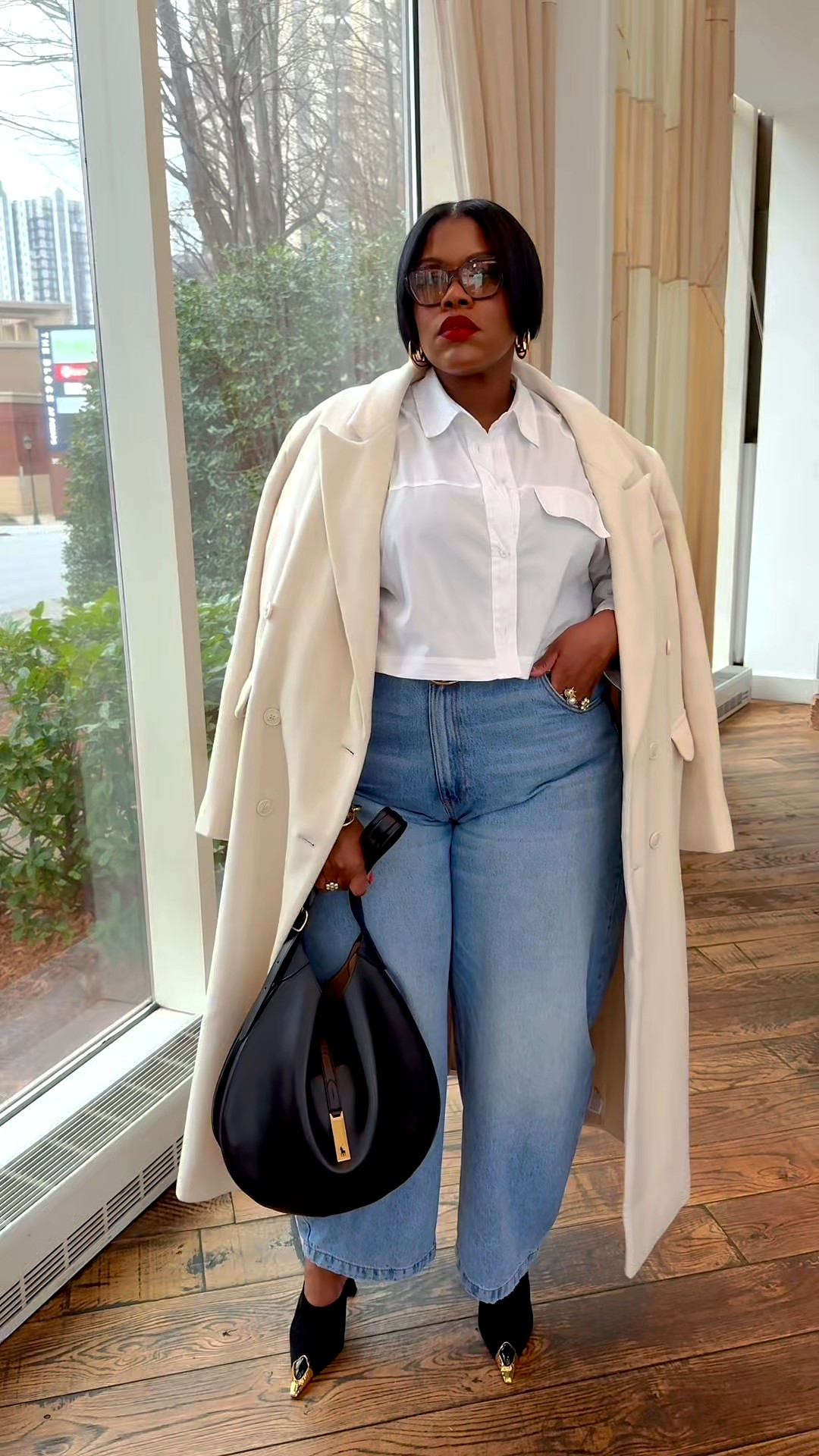 Effortless, polished, and timeless. A crisp white shirt, light denim, and a statement coat will always do the work for you. 🤍

Top ASOS
Jeans & coat KBB X Target
Shoes Jeffery Campbell
Lip Violette FR Color Cerise Désir

#LTKPlusSize #LTKBeauty