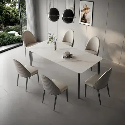 Modern light luxury dining table and chair set | Wayfair North America
