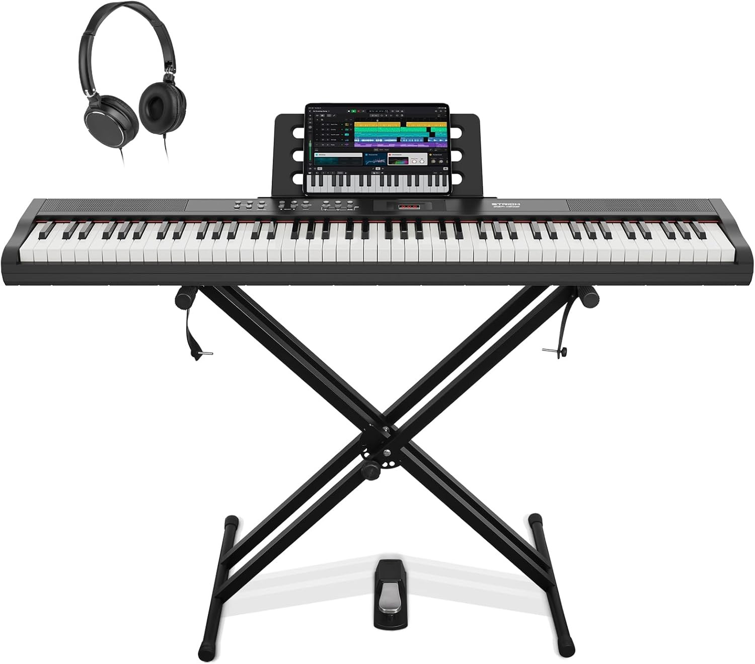 STRICH 88 Key Digital Piano Full Size Electric Keyboard with Stand, Semi-Weighted Sensitive Keys,... | Amazon (US)