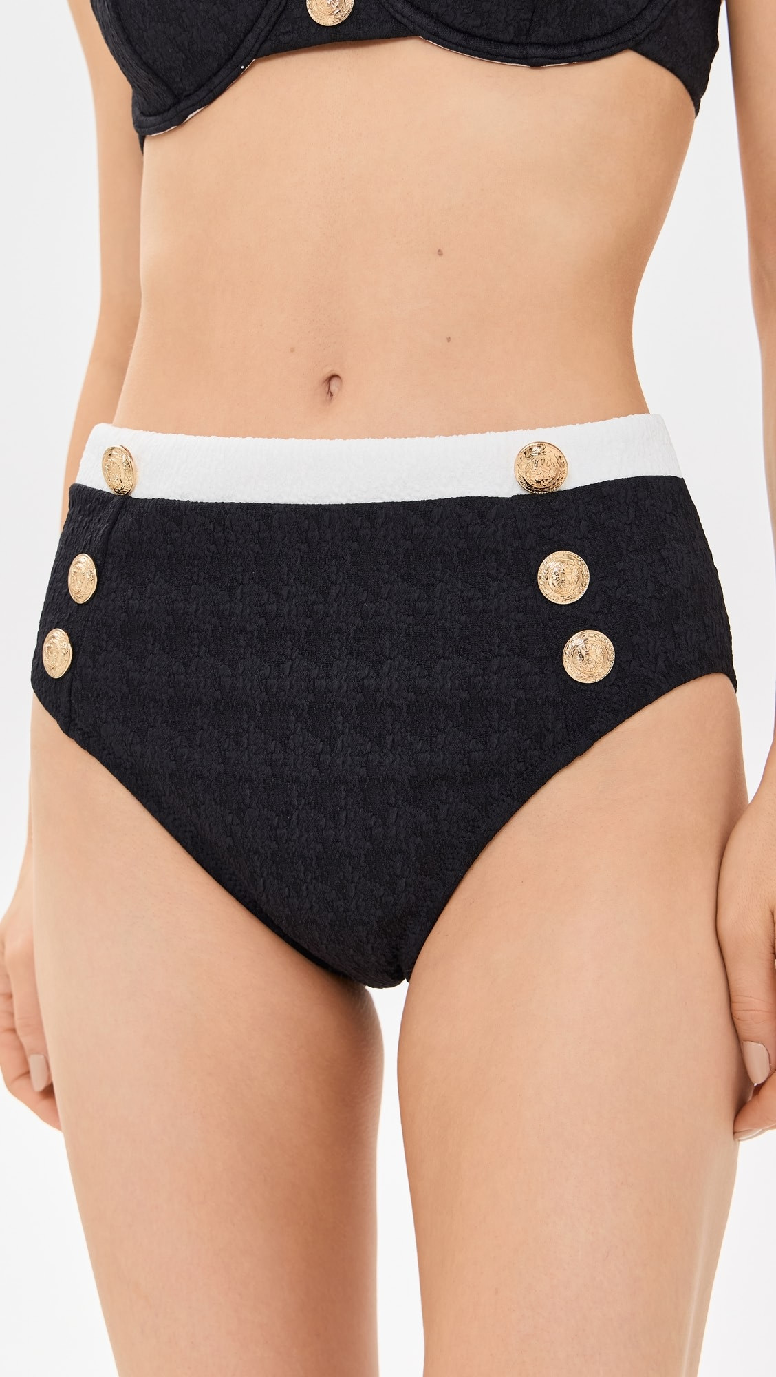 Vanessa Colorblock Chic High Waisted Bikini Bottoms | Shopbop