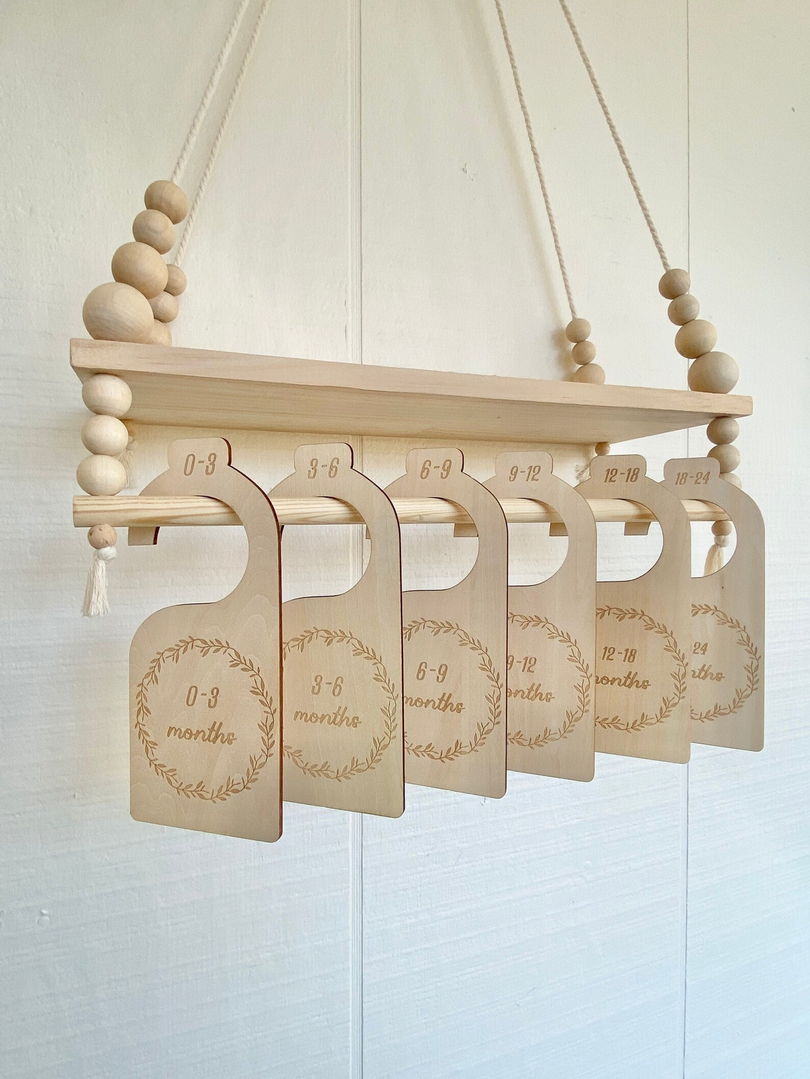 Baby Closet Dividers • Organize Newborn, Infant & Toddler Clothes with Wooden Hangers • Miles... | Etsy (US)