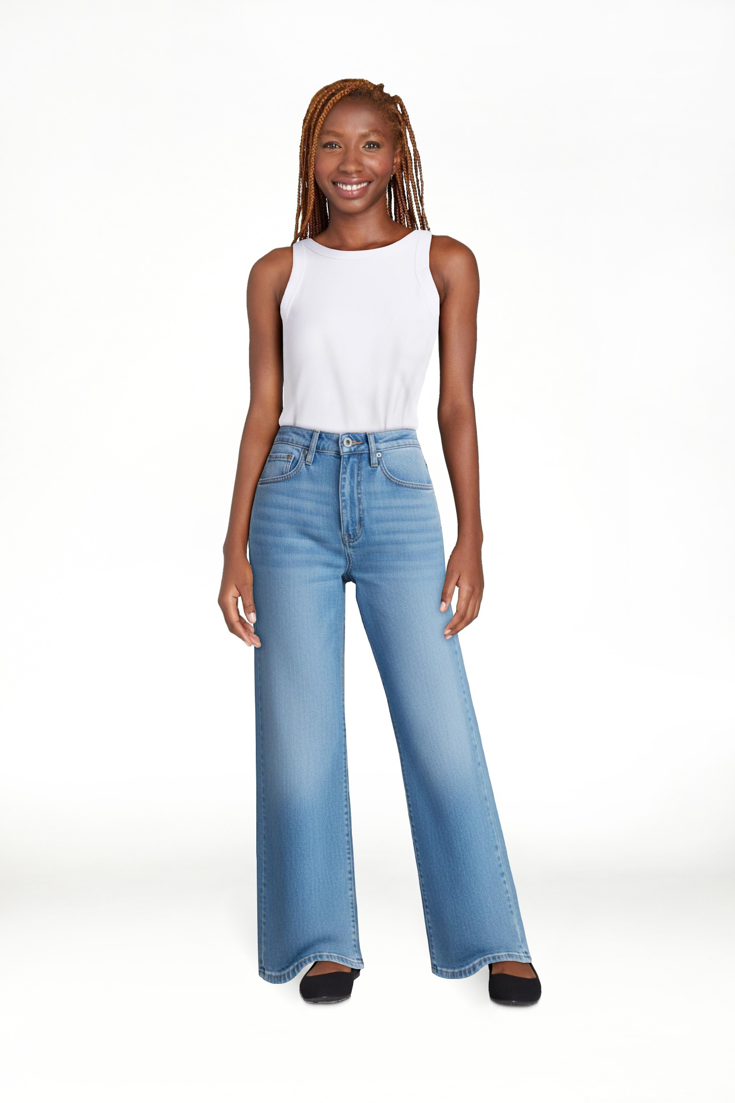 Free Assembly Women's and Women's Plus High Rise Cropped Wide Leg Jeans, Sizes 0-22W | Walmart (US)