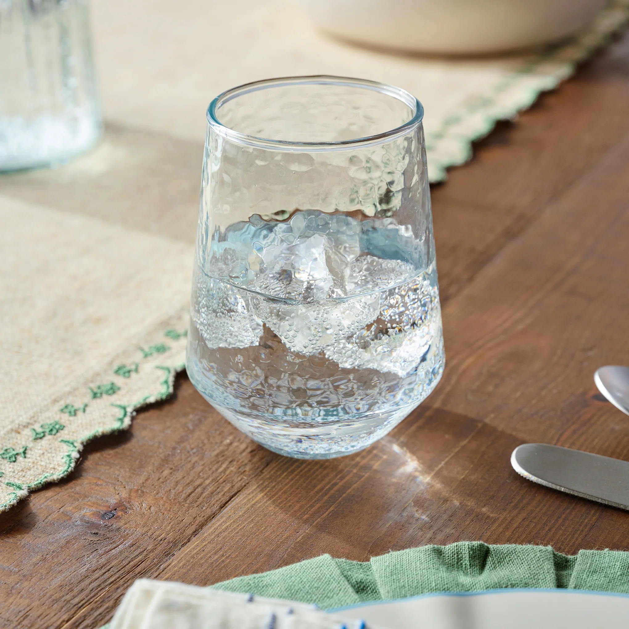 Rustic Glass Stemless Glass | Magnolia